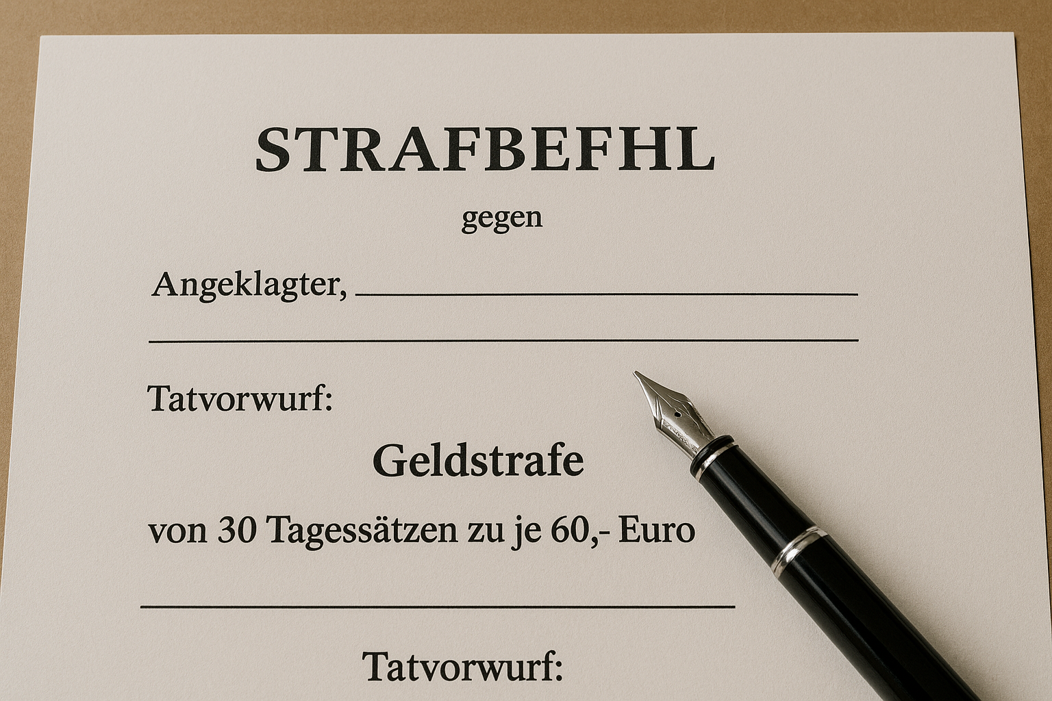 Strafbefehl und Einspruch – Symbolbild für das vereinfachte Strafverfahren nach § 407 StPO