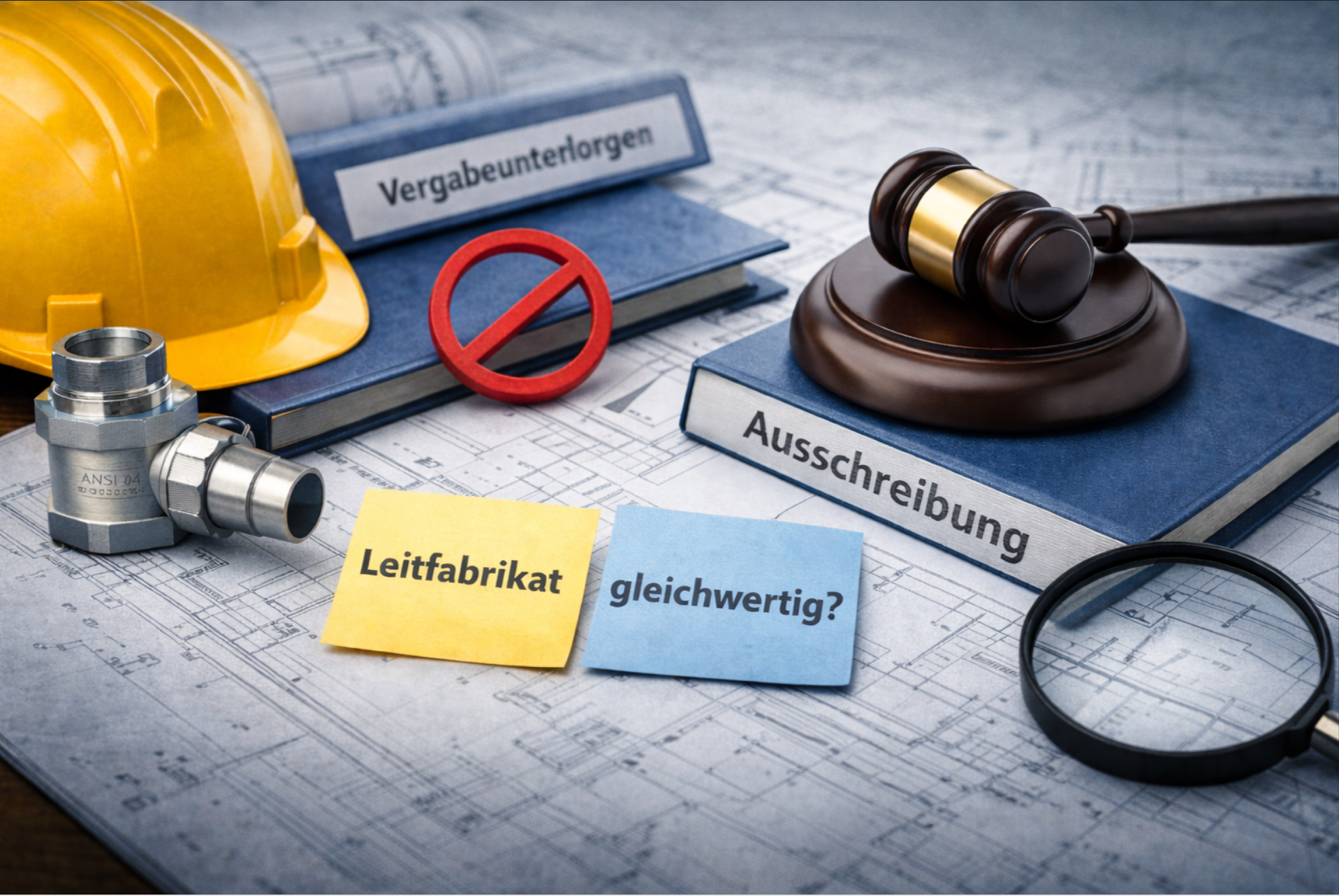 Symbolbild zum Vergaberecht – Leitfabrikat und Gleichwertigkeit nach § 31 Abs. 6 VgV