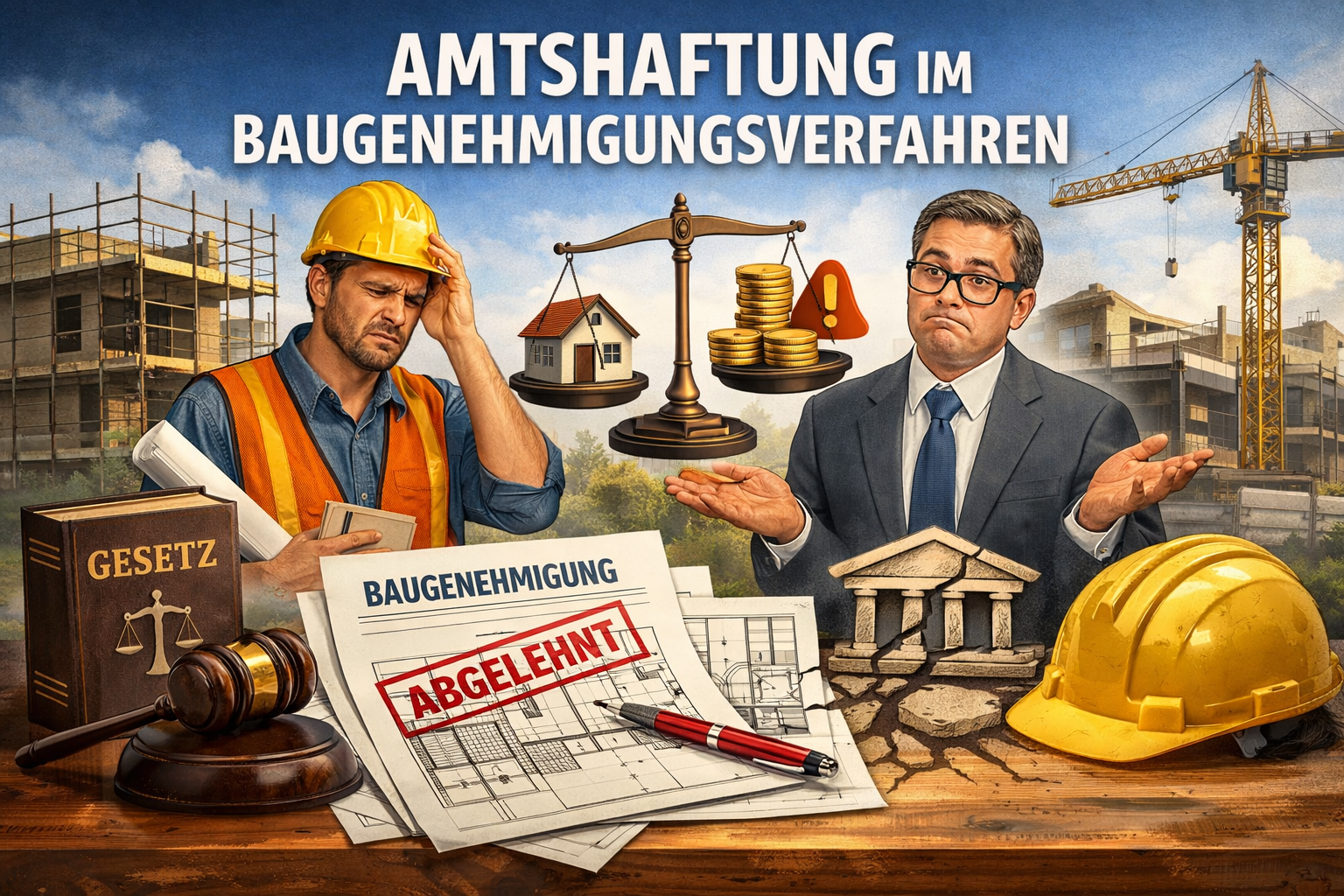 Illustration zu Amtshaftung bei abgelehnter Baugenehmigung